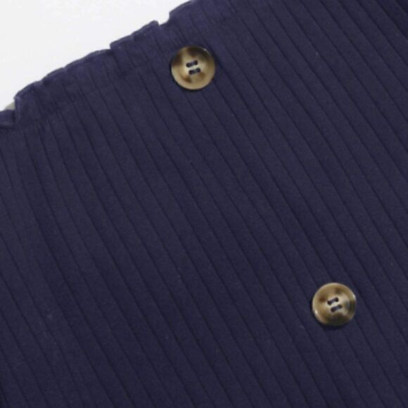 💲6️⃣ Bundled ✔️Navy Knit Stretch Bodycon Button Down Mini Dress - Picture 5 of 9